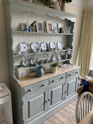 £200 • Buy Solid Pine Dresser Sideboard Display Cabinet Drawers Kitchen Large
