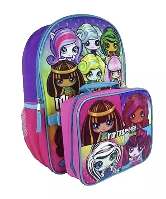 Monster High Full Size Girls Backpack And Insulated Lunch Bag • $19.95