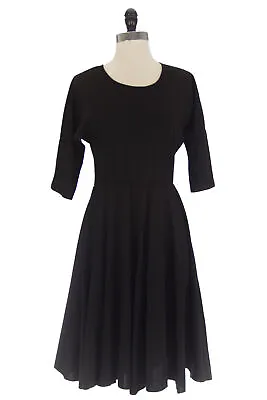 VON VONNI Women's Black Piper A-Line Dress With Full Skirt $180 NEW • $19.78