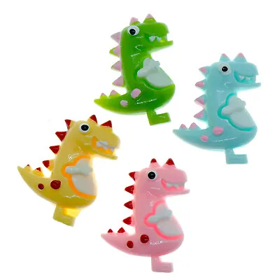 4pcs Cute Baby Dinosaurs Flatback Resin Cabochon Embellishments Kawaii Decoden  • £1.89