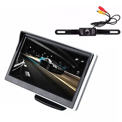 170° 7LED Car Backup Camera Rear View HD Parking System Night Vision+ 5  Monitor • $42.20