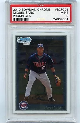 2010 Bowman Chrome #bcp205 Miguel Sano Rookie Card Rc Twins - Psa 9 Mint (854) • $11.96