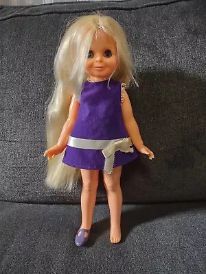Chrissy's Cousin Velvet Doll 1969 15  Original Outfit Missing Shoe Growing Hair • $25