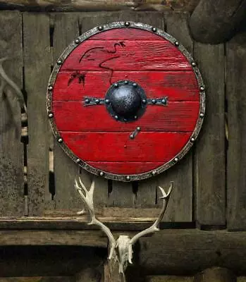 £129.99 • Buy Medieval Ragnar Lothbrok Authentic Battleworn Viking Shield 24 ''