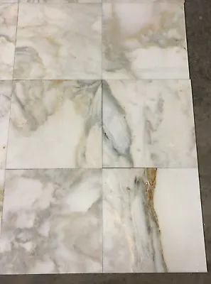 Gold Cream Glacier Marble Remodel Stone Tile 18 X18  Floor -6 Pieces  T-42 • $290
