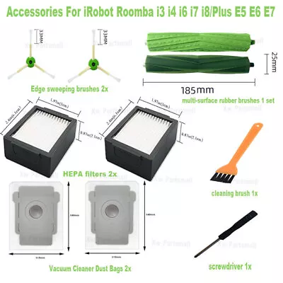 For IRobot Roomba I3 I4 I6 I7 I8/Plus E5 E6 E7 Replacement Parts Brushes Filters • $56.57