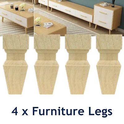 $31.50 • Buy Wooden Furniture Legs Feet Straight For Sofa Table Chair Footstool