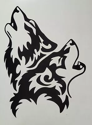 £3.50 • Buy 1x Wolf Howling Dog Vinyl Sticker Car Decal Bumper Camper Window Craft 5x7 Inch