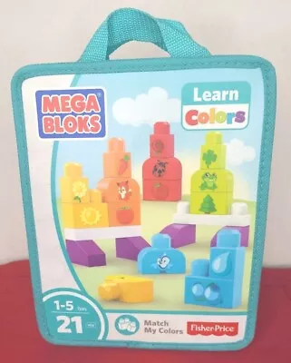 Fisher Price Mega Bloks First Builders 21Pc Building Block Match My Colors Set • $9.19