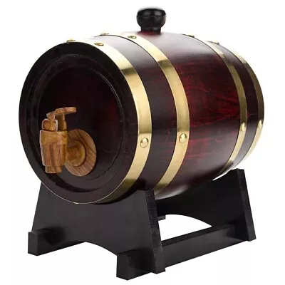 1.5L Vintage Wood Oak Timber Wine Barrel For Whiskey Rum Port • $45.80