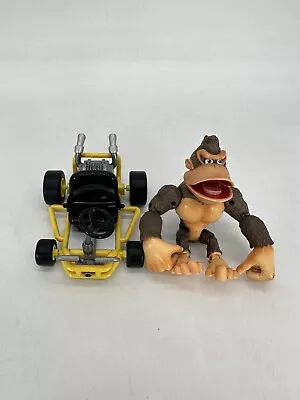 Vintage 2000 Donkey Kong Mario Kart 64 Figure W/ Go-Kart Nintendo Toy Biz • $71.99