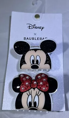 Disney Baublebar Mickey & Minnie Mouse Hair Clips - NEW • $20.95