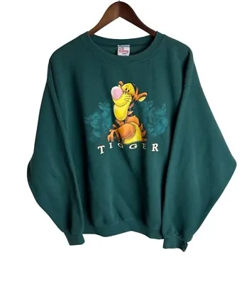 Vintage Disney Store Tigger Crewneck Sweatshirt Size Adult XL • $29.99