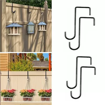 £6.99 • Buy Fence Hanging Basket Brackets X4 For Bird Feeders Plant Pot Lights Hang