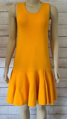ISSA Design In London Flare Sleeveless Dress Yellow Mustard  NWT Size S • $60