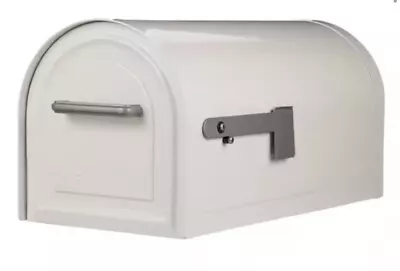 Architectural Reliant Locking White Post Mount Mailbox  • $30