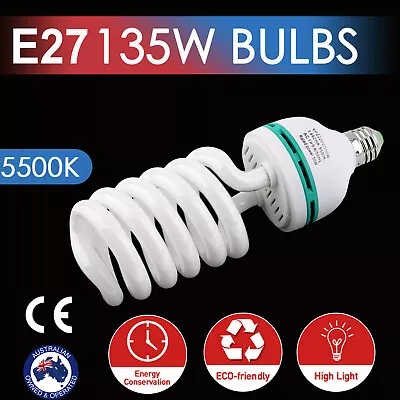 4PCS E27 5500K 135W 220V Photography Studio Softbox Light Bulb Daylight Lamp • $39.29