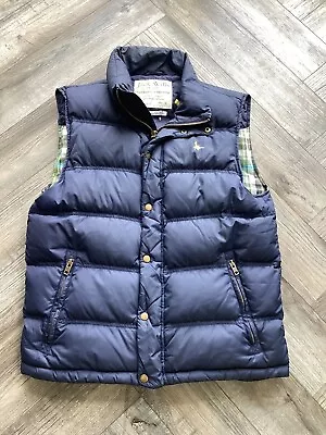 Jack Wills Down/feather Quilted Insulated Blue Gilet Size Medium • £10.99