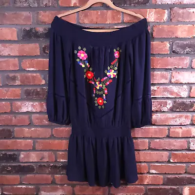 $29.99 • Buy VAVA By Joy Han Kacie Embroidered Floral Off-Shoulder Dress Boho Women's S
