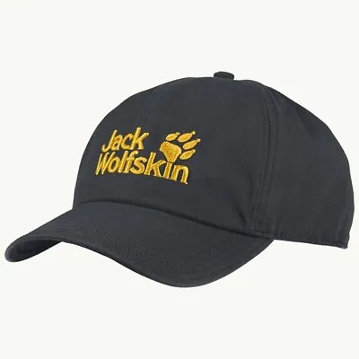 Jack Wolfskin Cap Hat One Size Phanton Organic Cotton Adjustable Snap - Black • £15
