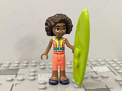 LEGO 30635 Friends  Beach Cleanup  -  Alliya With Surfboard Minifigure Only • $4