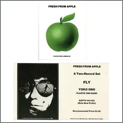 Yoko Ono Fly Fresh From Apple 1971 Promo Leaflet (UK) • £195.50