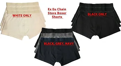 Ex Eu Chain Store Boxer Shorts Cotton Rich Underwear Hipster S-3XL Pack Of 3 • £7.75