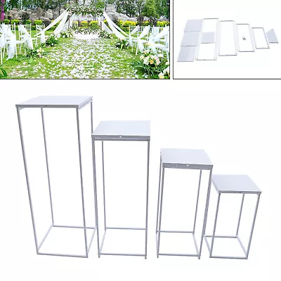 4x Metal Flower Rack Vase Stand Prop Geometric Plant Column Wedding Party Decor • $54
