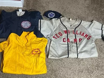 Vintage Ted Williams Youth Camp 4 Pc. Lot Beanie Staff Shirt Jacket & Jersey • $199.99