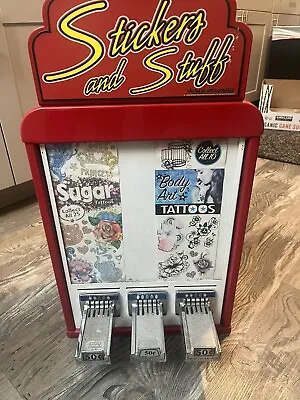 Sticker And Tattoo Flat Bulk  Vending Machine 3 Column Pokémon Card • $275