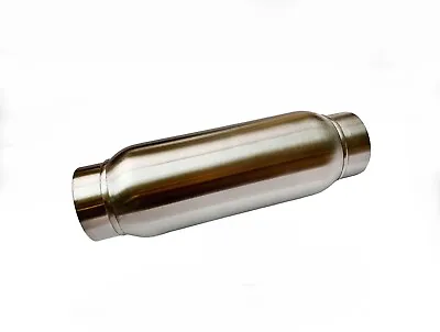 Exhaust Muffler Resonator 3.0  In/Out 12  L Universal Silencer Stainless Steel • $37.87