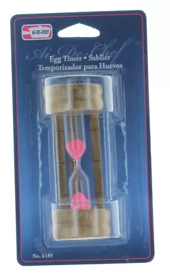 3 Minute Hourglass Wood Glass Sand Timer For Kitchen Eggs And Timeouts • $7.99