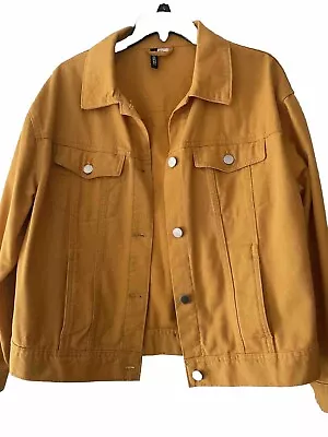 H&M DividedWoman’s Yellow Front Button-up Jacket Sz M • $7.25