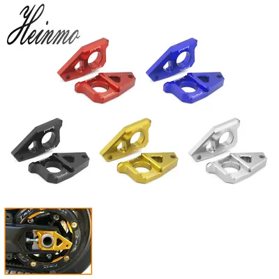 Motorcycle Axle Spindle Chain Adjuster Blocks For  YZF R1 FZ8 FZ1 TMAX 530 • $16.71