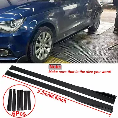 86.6  Glossy Black Side Skirt Extension Rocker Panel Lip For Audi Q2 Q3 Q5 Q7 Q8 • $45.95