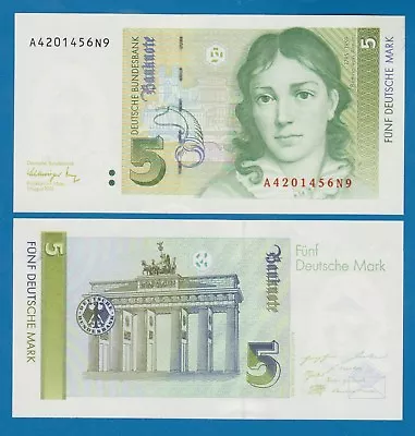 Germany Federal Republic 5 Deutsche Mark 1991 P 37 UNC 1991 • $11.99