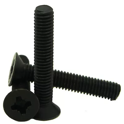 Pozi Countersunk Machine Screws Zinc Plated Black Posi Bolts M3 M4 M5 M6 Din965 • £2.77