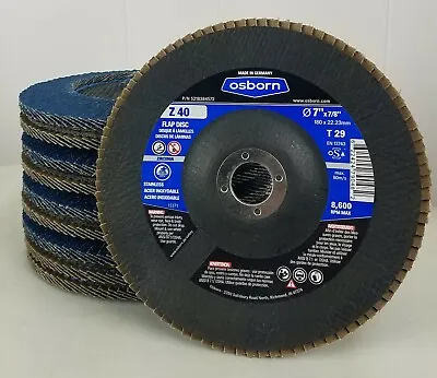 Osborn Flap Disc 7  X 7/8  Z 40 Grit Type 29 (Box Of 10) • $34.95