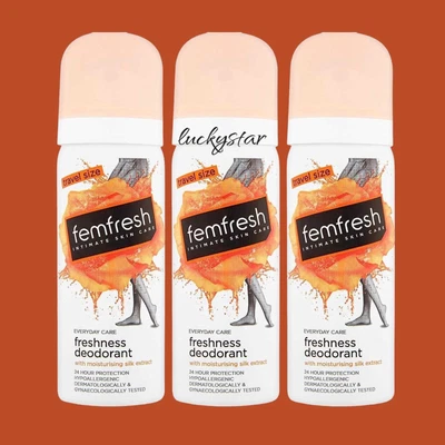 £10.99 • Buy 3 X 50ml TRAVEL SIZE Femfresh Intimate Hygiene Feminine Freshness Deodorant
