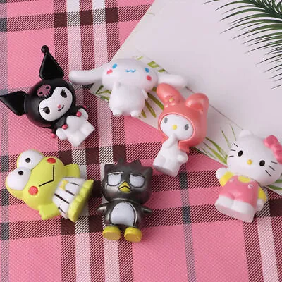 6Pc Hello Kitty My Melody Kuromi XO Cinnamoroll Keroppi Figure Cake Topper Gift • $15.57