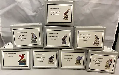 8 PIECE Birdie Birds PHB Porcelain Hinged Box By Midwest Cannon Falls • $69