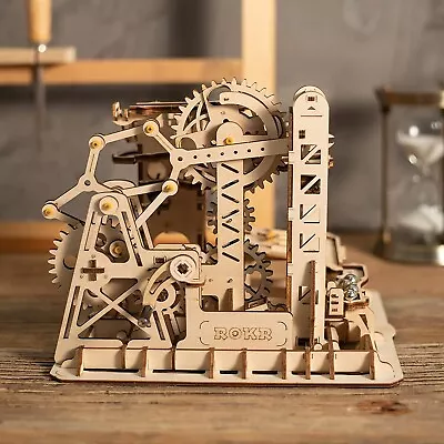 ROKR 3D Wooden Puzzle Gear Drive Tower Coaster Model Building Kit Toys For Adult • £39.99