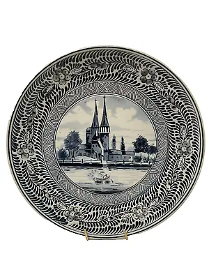 Blauw Holland  Franz Anton Mehlem Bonn Wall Plate 27 Cm (L109) Vintage • £18.99