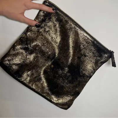 Clare Vivier Gold Foldover Clutch • $115