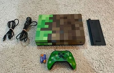 $360 • Buy Microsoft Xbox One S Minecraft Green&Brown Limited Edition 1TB Home Console