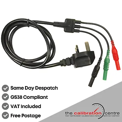 Mains Test Lead For MEGGER MFT1552 - SAME DAY Despatch  FREE Delivery - CCC740 • £23.99
