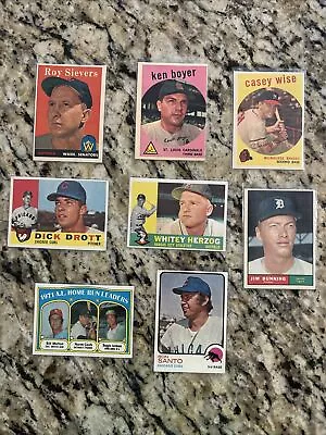 1958-73 MLB Vintage Topps HOF 8 Card Lot EX-NM • $8