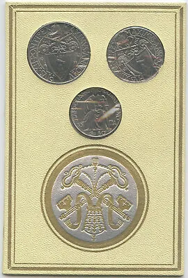 1942 Lira Set Vatican City Souvenir 3 Coins -DN540 • $25
