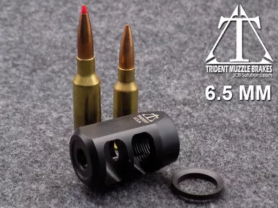 5/8x24 6.5 MM Nitride Compact Muzzle Brake + Crush Washer. Made In The U.S.A. • $39.95