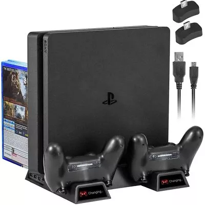 $69.98 • Buy All-In-One Vertical Stand Cooling Station Dock Charger Holder For PS4 PRO Slim